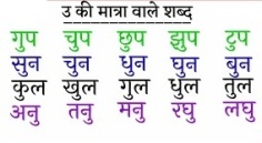 U Ki Matra Wale Shabd