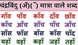 Chandrabindu Ki Matra Wale Shabd